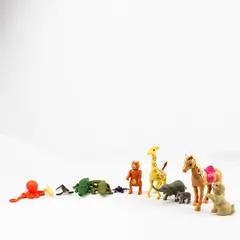 Lot of 10 Wild Animal Figurines Collectible Assorted Display