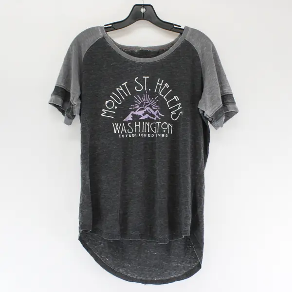 Mount St. Helens Gray Graphic T-Shirt Women's Size Medium