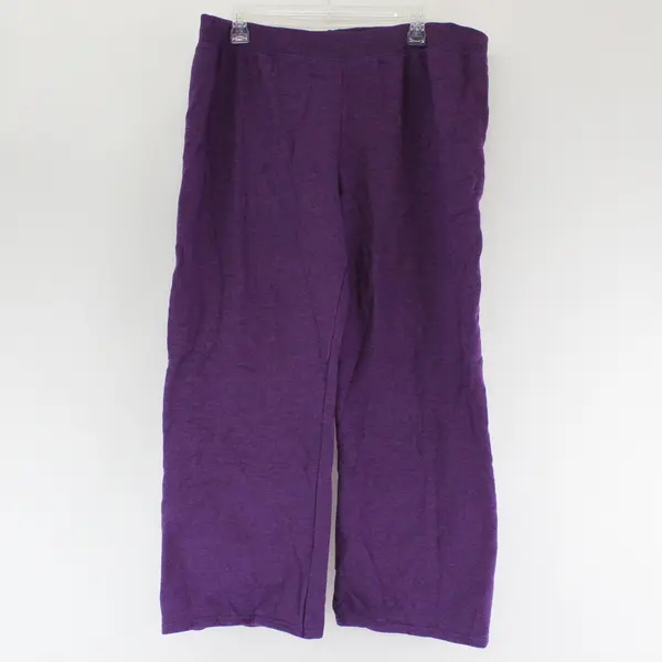 Hanes Purple Wide-Leg Sweatpants Women's Size XL