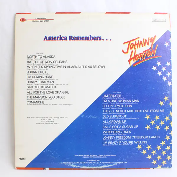 Johnny Horton, America Remembers.. CBS P15593