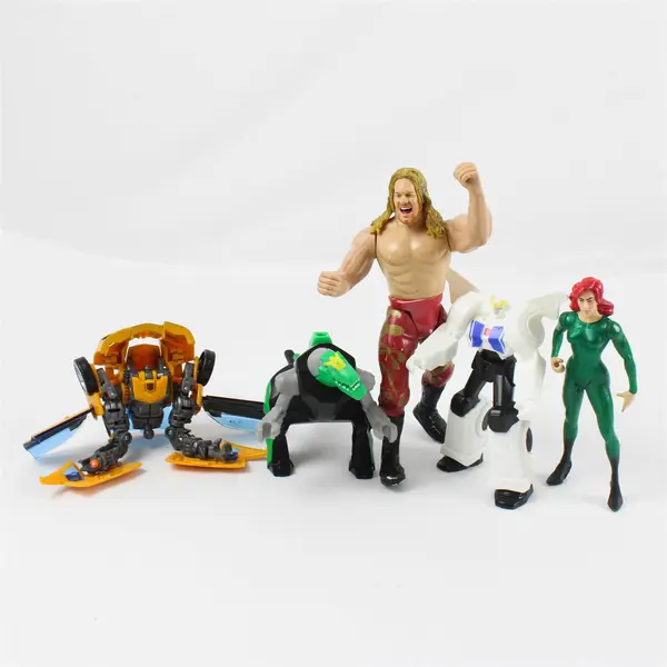 Lot of 5 Robots & Action Figures - Mixed Toy Figures