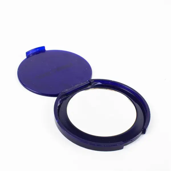 Vintage Estee Lauder Cobalt Blue Round Compact Purse Mirror Case