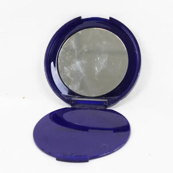 Vintage Estee Lauder Cobalt Blue Round Compact Purse Mirror Case