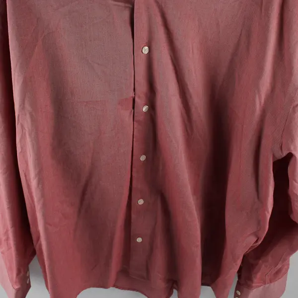 Eddie Bauer Red/White Long Sleeve Button Up Shirt 100% Cotton Men's 3XL