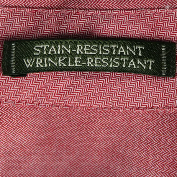 Eddie Bauer Red/White Long Sleeve Button Up Shirt 100% Cotton Men's 3XL