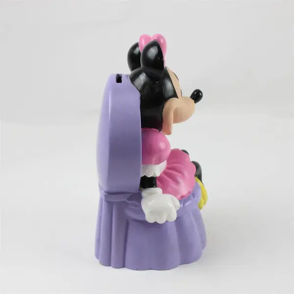 Disney Minnie Mouse Chair Plastic Coin Bank Just Toys Inc A2169 Collectible