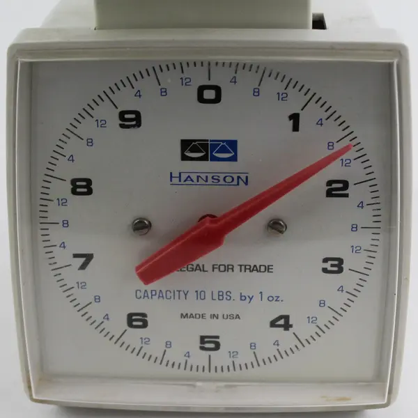 Vintage Hanson 10lb Weight Adjustable Utility Kitchen Scale Made in USA