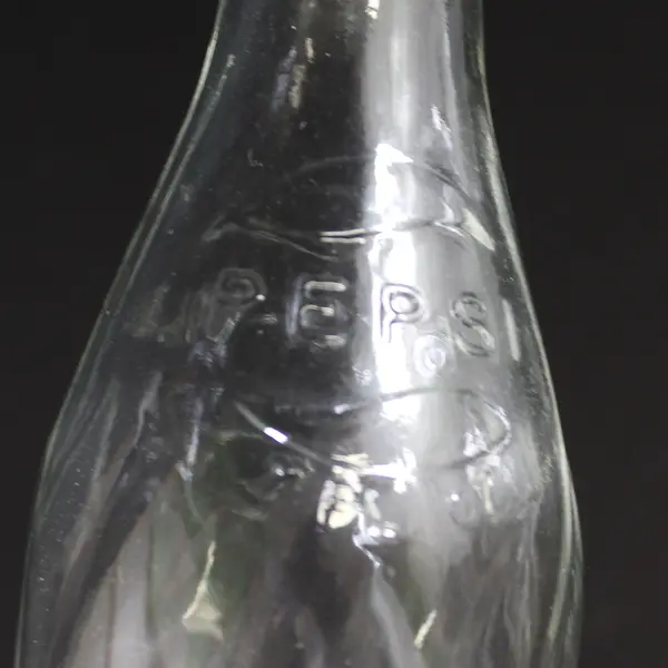 Vintage Kerr 7 Ounce Clear Swirl Glass Pepsi Bottle