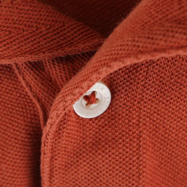 Eddie Bauer Solid Brick Red Color Short Sleeve Polo Shirt 100% Cotton Men's 3XL