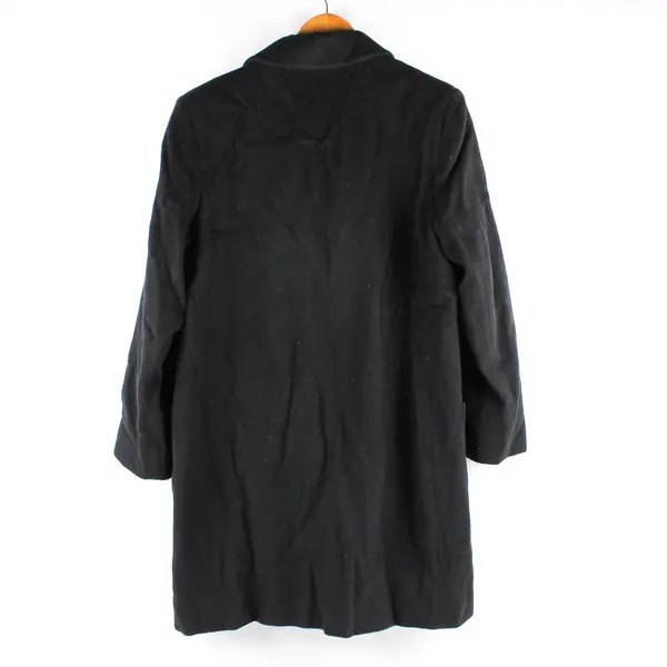 VTG Kristen Blake Black Wool Blend Overcoat Women's Size 12