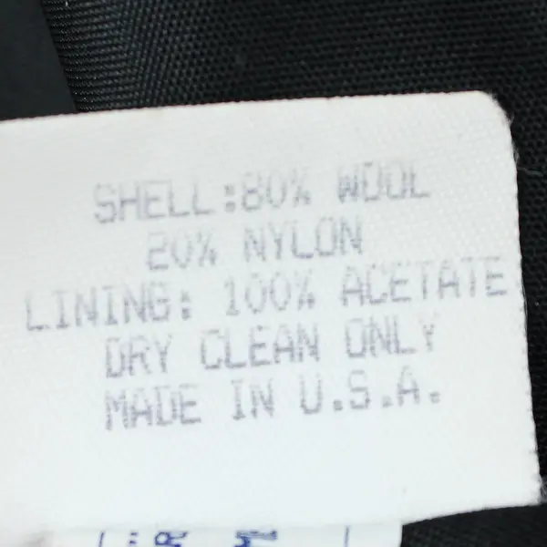 VTG Kristen Blake Black Wool Blend Overcoat Women's Size 12