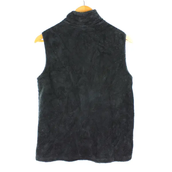 Jason Maxwell Black Zip-Up Fleece Vest Women's Size Medium