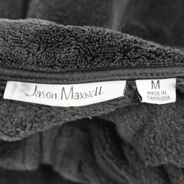 Jason Maxwell Black Zip-Up Fleece Vest Women's Size Medium