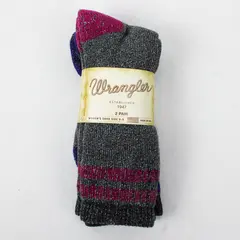 Wrangler Assorted Colors 2 Pairs Socks Women's Shoes Size 6-9 (Unopened)