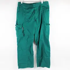 Beyond Scrubs Vibrant Green Wide-Leg Cargo Pants Women's Size PL