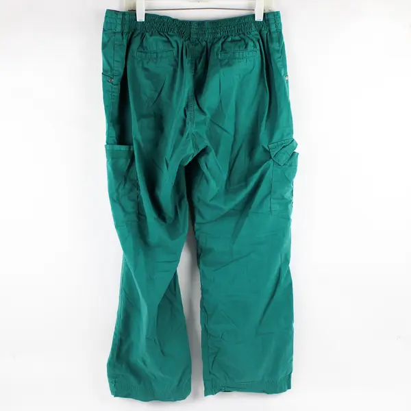 Beyond Scrubs Vibrant Green Wide-Leg Cargo Pants Women's Size PL