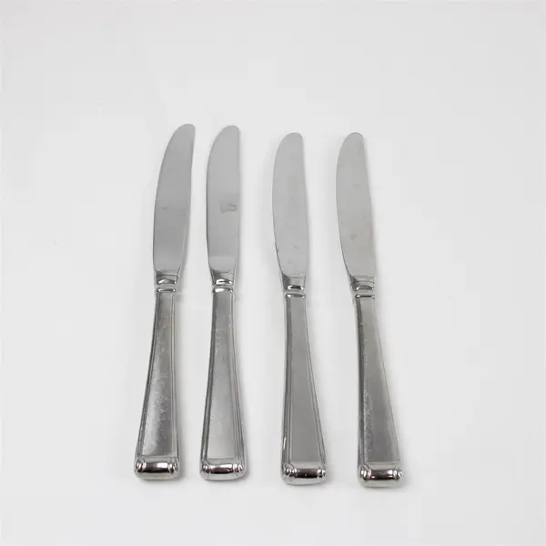 Set of 4 Gorham Column & Frosted Stainless Modern Hollow Knives