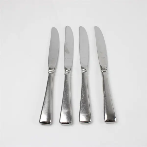 Set of 4 Gorham Column & Frosted Stainless Modern Hollow Knives