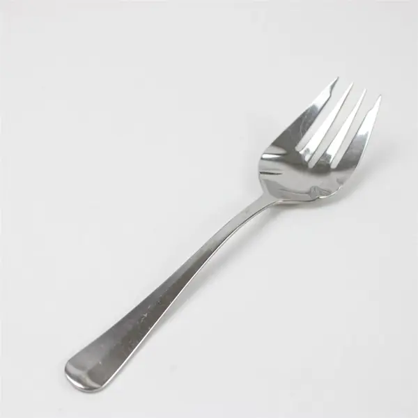 Lot of 2 Wallace Silversmiths Kensington Stainless Solid Serving Fork & Ladle