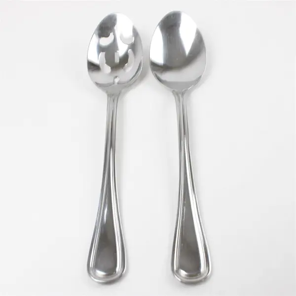 Lot of 2 Oneida Tress Stainless Pierced Tablespoon & Tablespoon