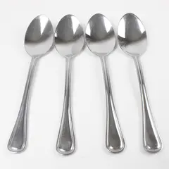 Set of 4 Oneida Tress Stainless Place/Oval Soup Spoons