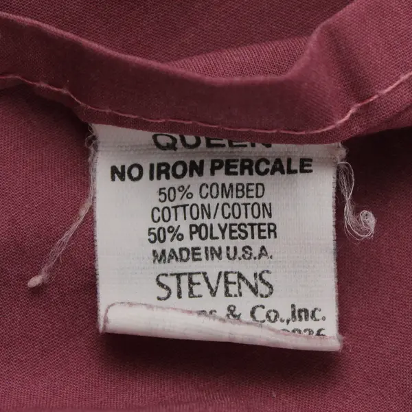 Lot Of 3 Stevens Solid Purple Queen Bed Set (1 Pillowcase, 1 Flat, 1 Fitted)