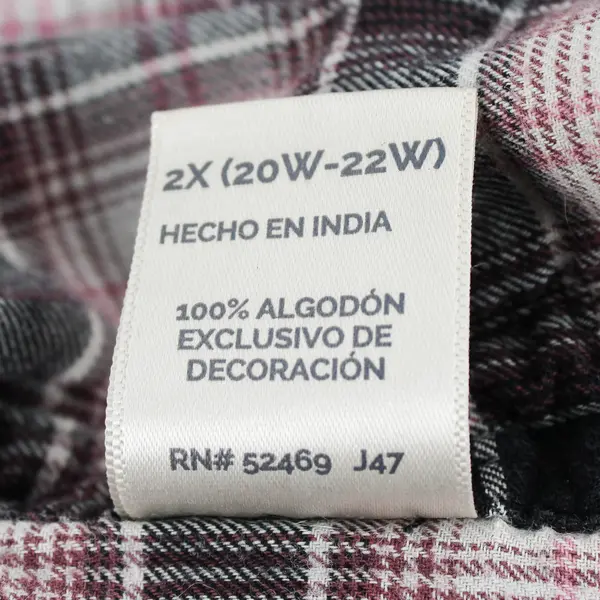 Terra & Sky Embroidered Purple Black & White Plaid Button-Up Women's 2X 20W-22W