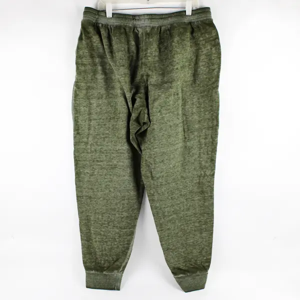 Pink Rose Green Joggers Sweatpants Women's Size 2X