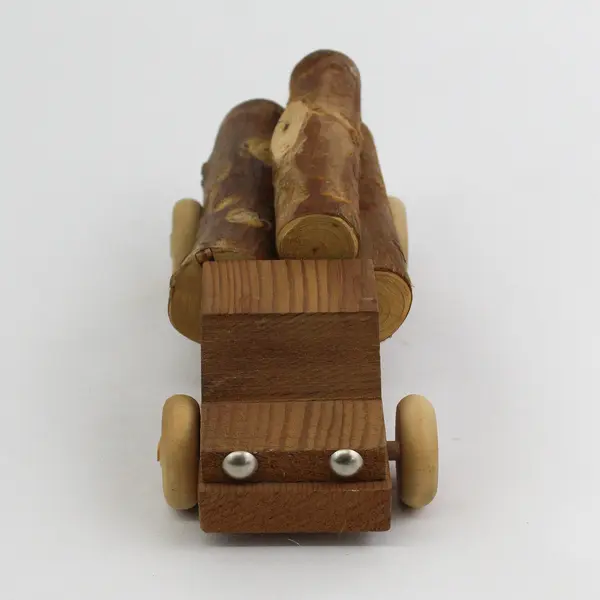 Hand Carved Wood Logging Truck Souvenir From Sea Lion Caves Florence, Oregon