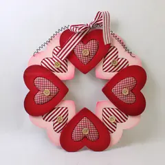 Cupid's Collection 12" Wood Heart Wreath Romantic Wall Door Decor