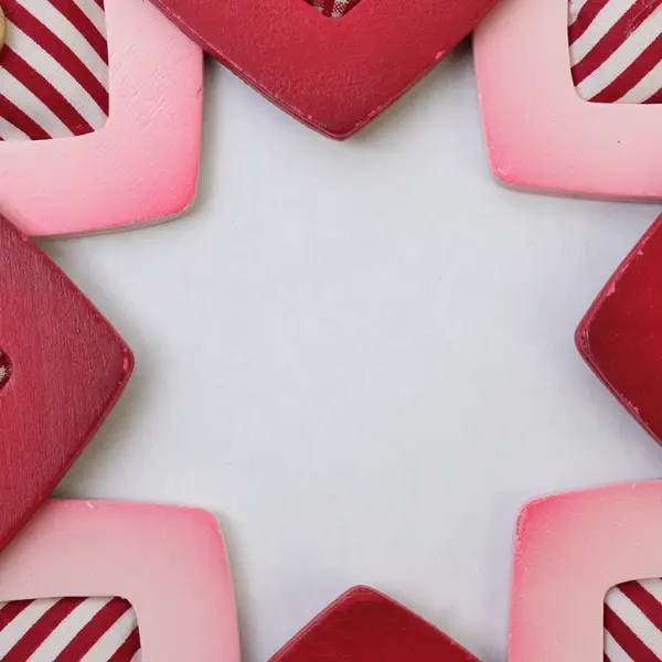 Cupid's Collection 12" Wood Heart Wreath Romantic Wall Door Decor