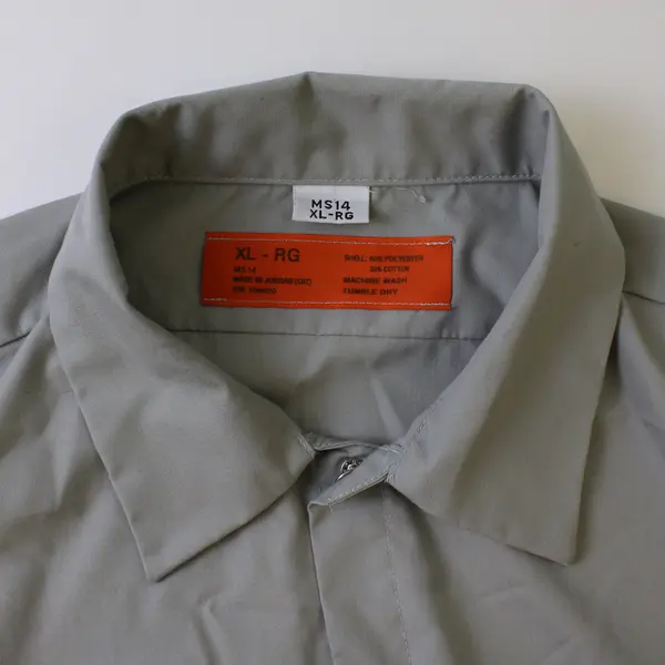 Mainspring MS14 Gray Uniform Button-Up Men's Size XL RG