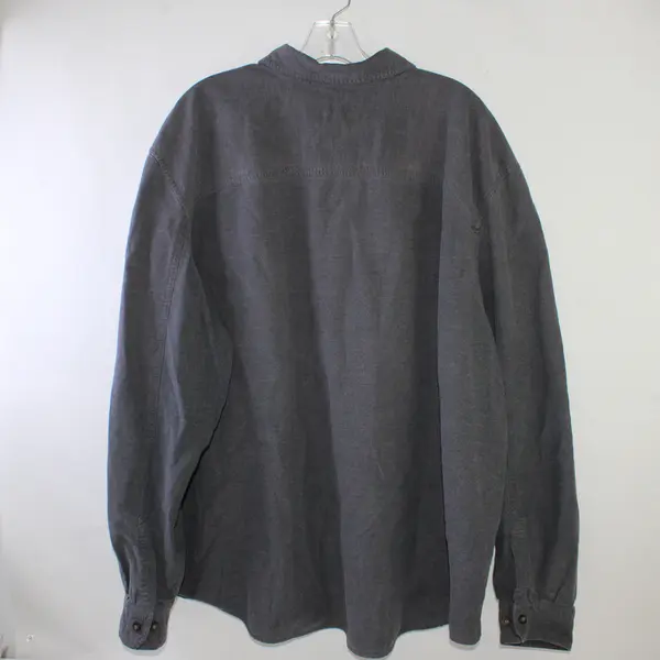Eddie Bauer Gray Long-Sleeved Cotton Button-Up Men's 3XL