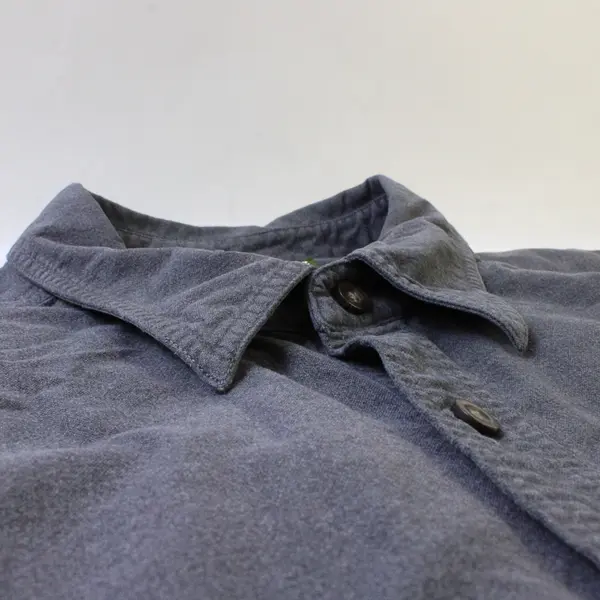 Eddie Bauer Gray Long-Sleeved Cotton Button-Up Men's 3XL