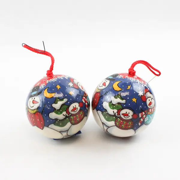 Mixed Lot Christmas Ornaments Jingle Bells & 2 Decorated Bulbs