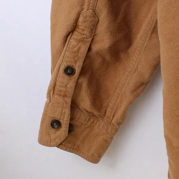 Eddie Bauer Tan Long-Sleeved Cotton Button-Up Men's 3XL