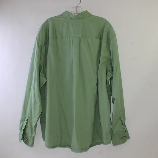 Eddie Bauer Pistachio Green Long-Sleeved Cotton Button-Down Men's 3XL