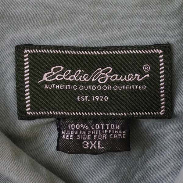 Eddie Bauer Pistachio Green Long-Sleeved Cotton Button-Down Men's 3XL