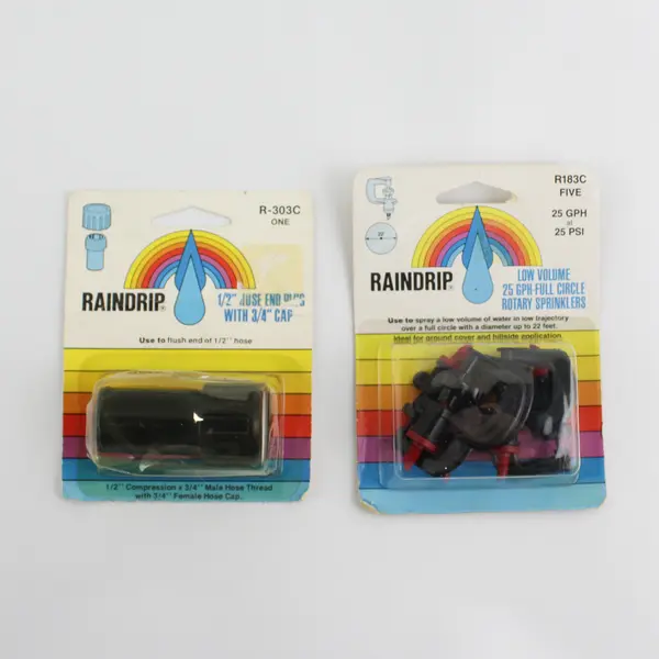 Raindrip Sprinkler Parts 1/2 Inch Hose End Plug Low Volume Rotary Sprinklers