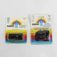 Raindrip Sprinkler Parts 1/2 Inch Hose End Plug Low Volume Rotary Sprinklers