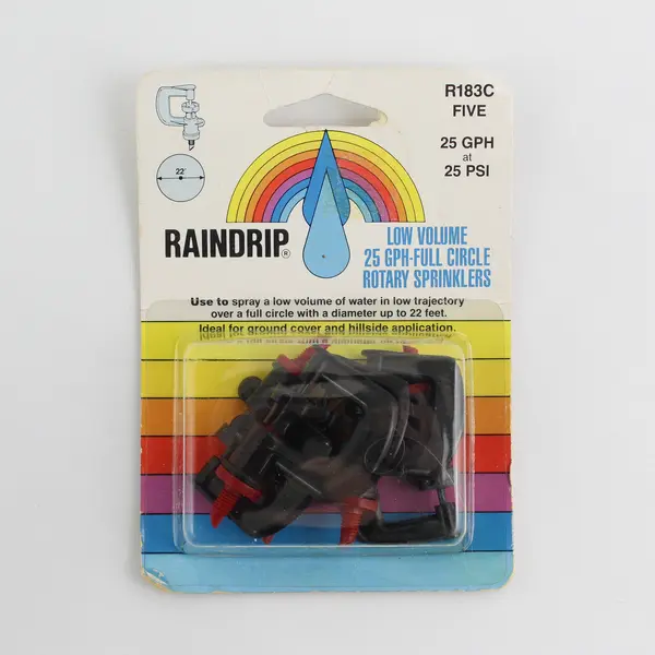 Raindrip Sprinkler Parts 1/2 Inch Hose End Plug Low Volume Rotary Sprinklers