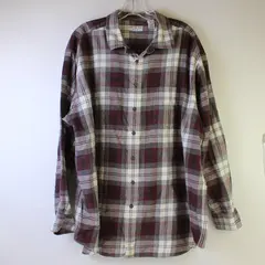 Covington Red Gray and White Plaid Long-Sleeved Cotton Button-Up Men's 2XL
