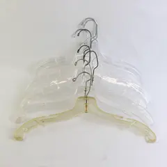 Lot of 10 Clear Plastic Shirt Hangers Closet Storage
