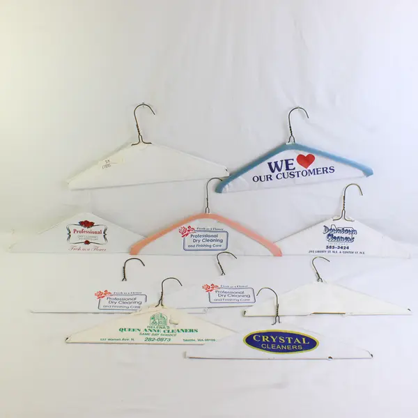 Mixed Lot of 10 Wire Dry Cleaner Clothes Hangers