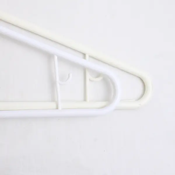 Lot of 10 White Plastic Clothes Hangers Closet Storage Organization