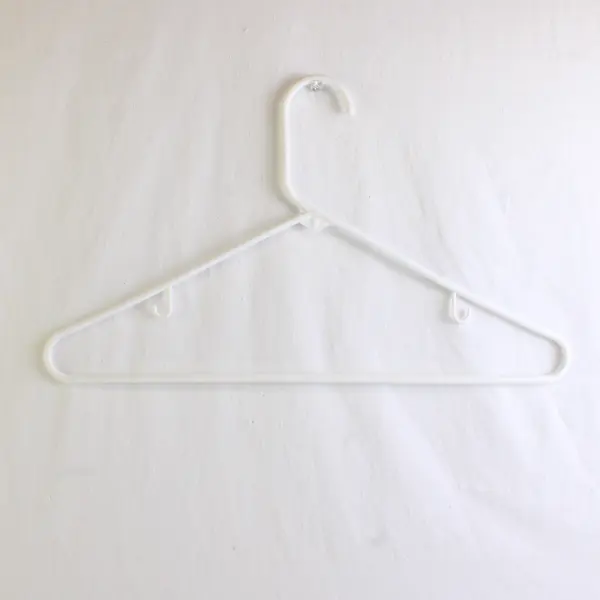 Lot of 10 Plastic White Clothes Hangers Closet Storage Organization