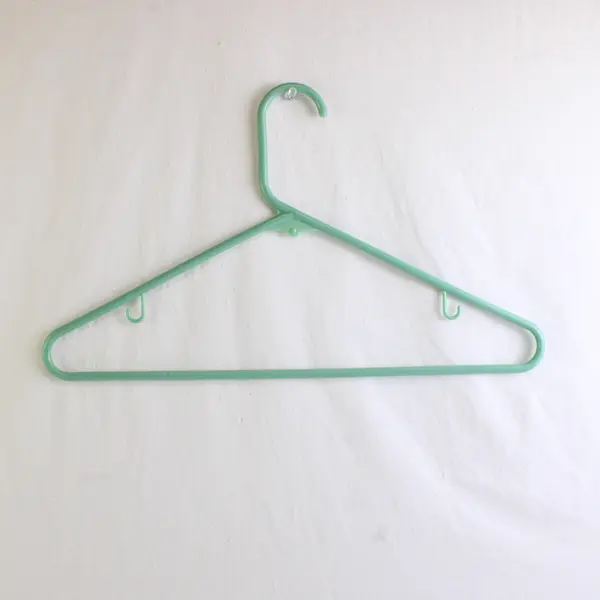 Mixed Lot of 10 Green Plastic Clothes Hangers Closet Storage
