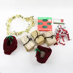 Mixed Lot of Christmas Ribbon Assorted Colors & Widths for Crafts
