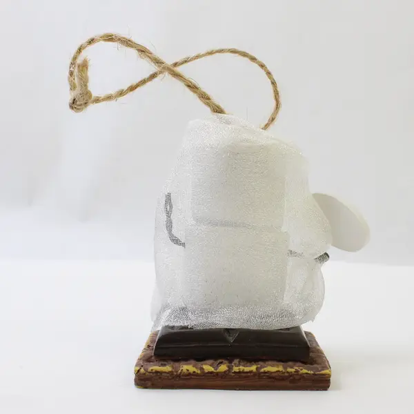 Original S'mores Halloween Ghost BOO Ornament Mesh Overlay Collectible