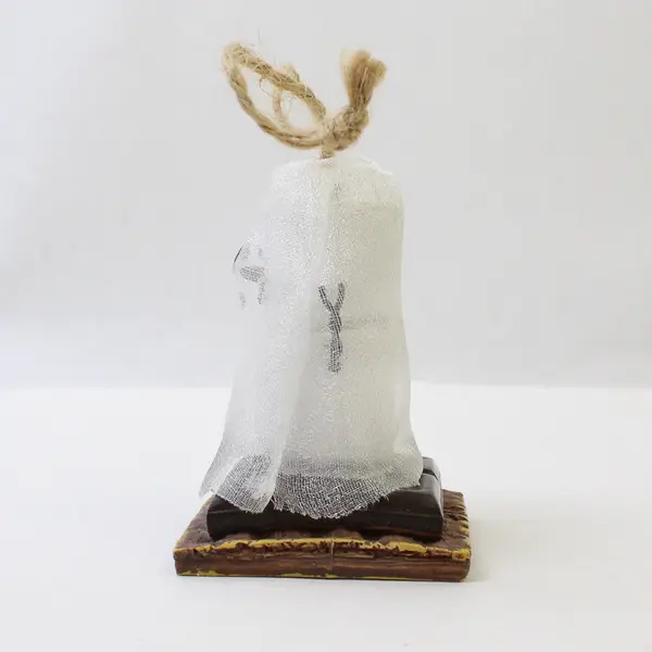 Original S'mores Halloween Ghost BOO Ornament Mesh Overlay Collectible